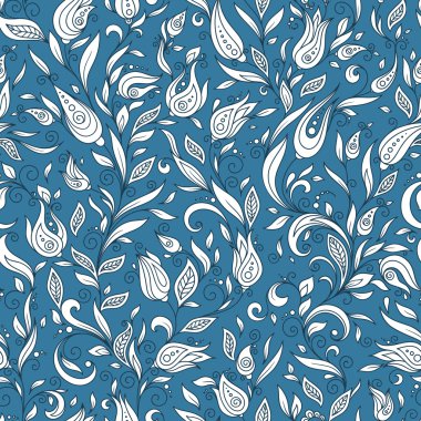 Kına Mehndi dövme çiçek karalamalar Seamless Modeli