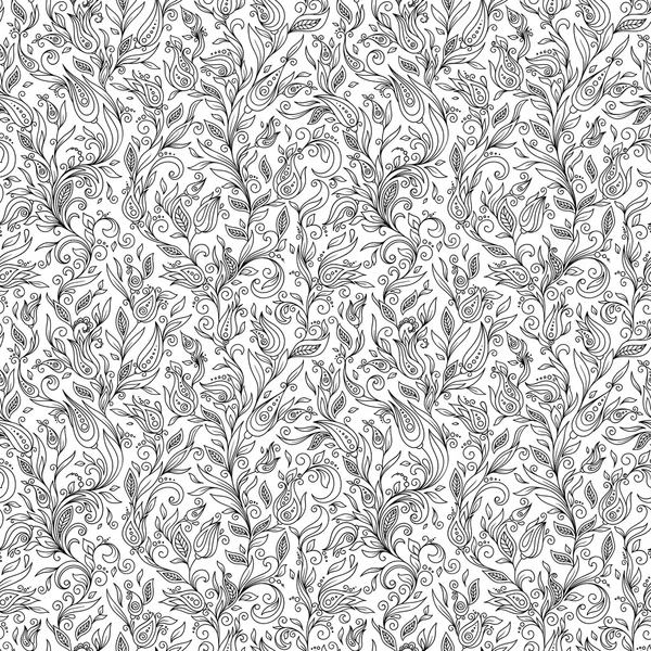 Boyama kitabı için desen. Floral, retro, doodle tasarım öğesi