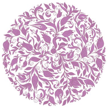 Vektör çiçek arka plan. Çiçek çelenk ile çizilmiş süsleme el