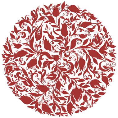 Vektör çiçek arka plan. Çiçek çelenk ile çizilmiş süsleme el