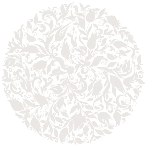 Vector Floral bakgrund. Hand dras prydnad med blommig krans — Stock vektor