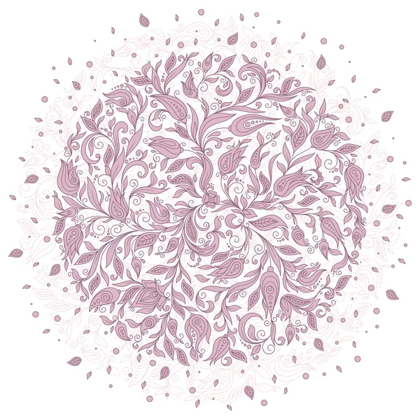 Vektor floralen Hintergrund. Handgezeichneter Schmuck mit Blumenkranz — Stockvektor