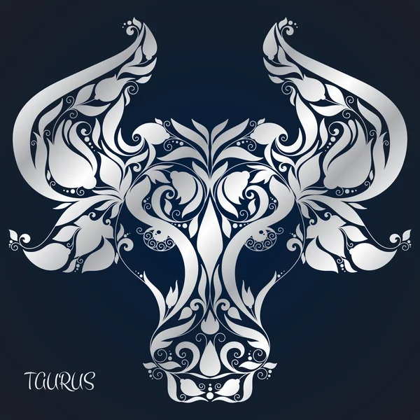 Taurus. Astrologi stjärntecken. Handritad stil. — Stock vektor