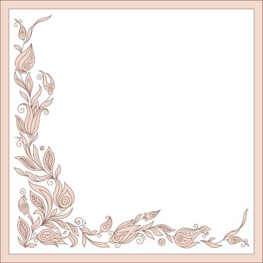 Greeting frame elements for design. Vector illustration