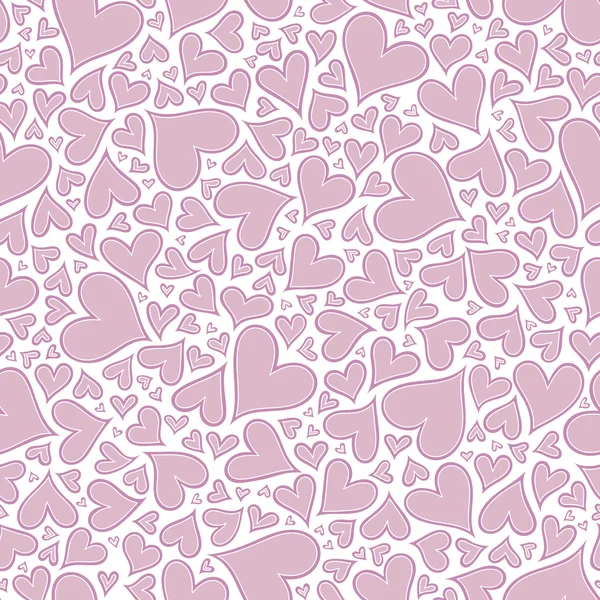 Valentine seamless stylish pink pattern with hearts. — Stock Vector