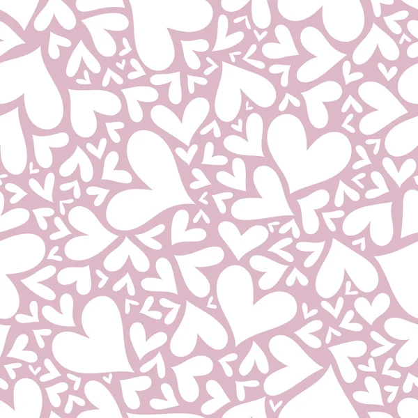 Valentine seamless stylish pink pattern with hearts. — Stock Vector