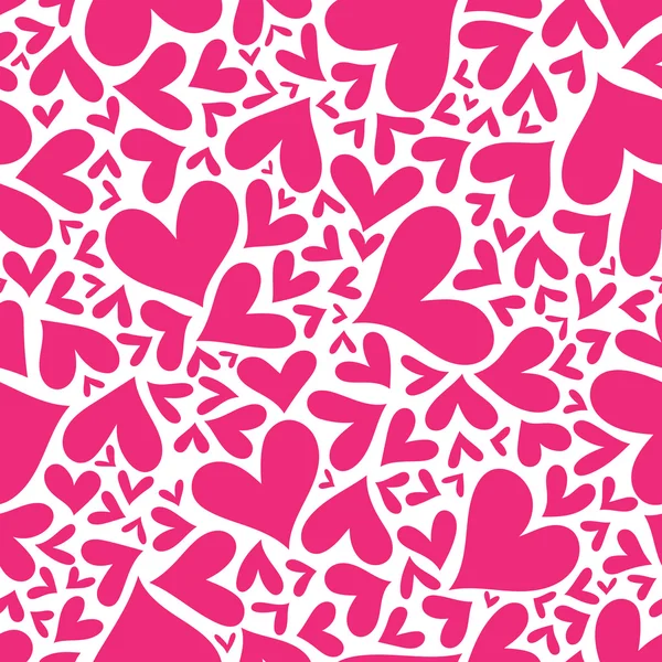 Valentine seamless stylish pink pattern with hearts. — Stock Vector