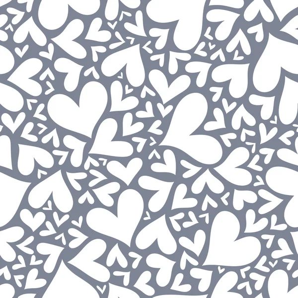 Valentine seamless stylish beige pattern with hearts. — Stock Vector