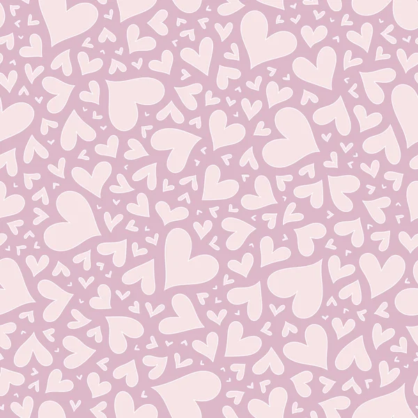 Valentine seamless stylish pink pattern with hearts. — Stock Vector