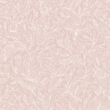 Paisley çiçek öğeleri Dikişsiz desen tasarım