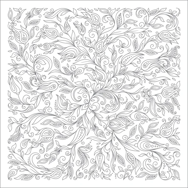 Modèle pour livre à colorier. Ethnique, floral, doodle, vecteur, désir — Image vectorielle