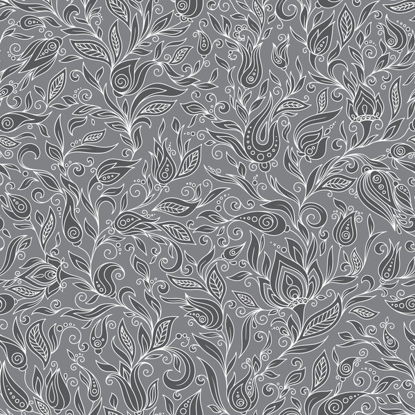 Paisley Flowers Design Elements Seamless Pattern