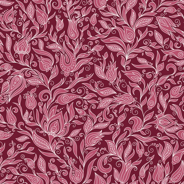 Paisley Flores Elementos de diseño Patrón sin costura — Archivo Imágenes Vectoriales