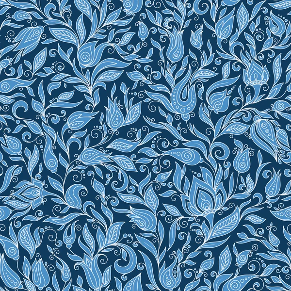 Paisley blommor Design element Seamless mönster — Stock vektor