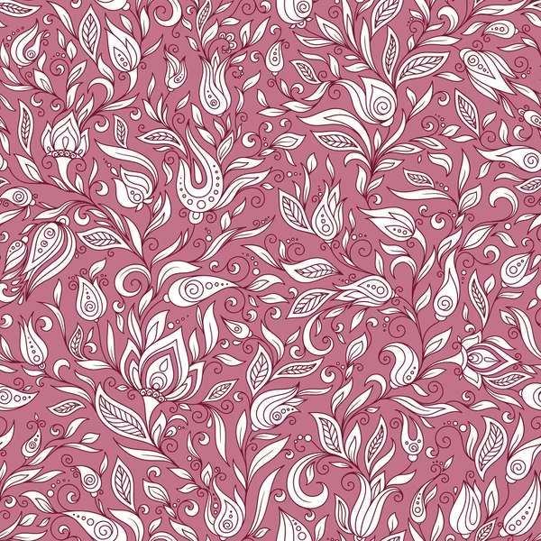 花ペイズリー デザイン要素のシームレス パターン — ストックベクタ