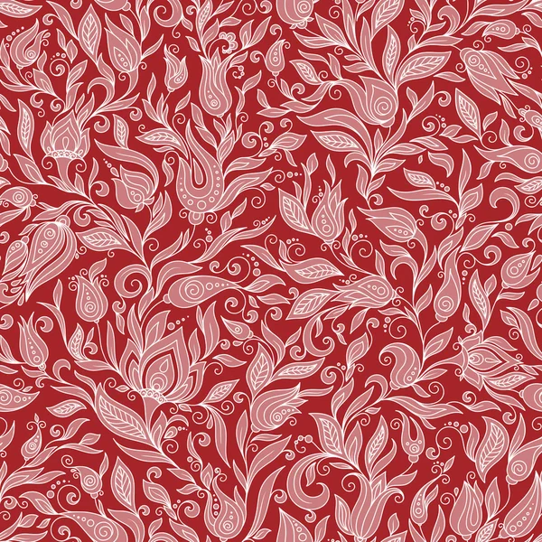 Paisley Flowers Design Elements Modèle sans couture — Image vectorielle