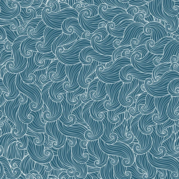 Fond d'onde sans couture dessiné à la main . — Image vectorielle