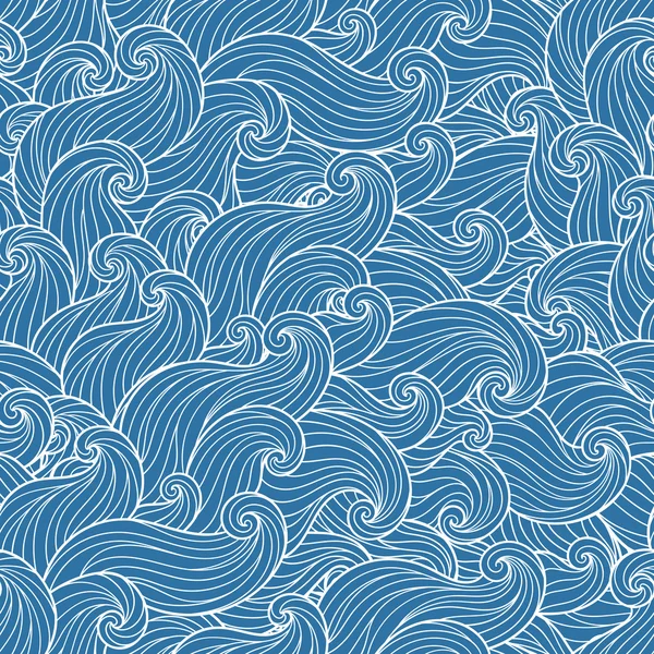 Padrão desenhado à mão abstrato, fundo de ondas . — Vetor de Stock