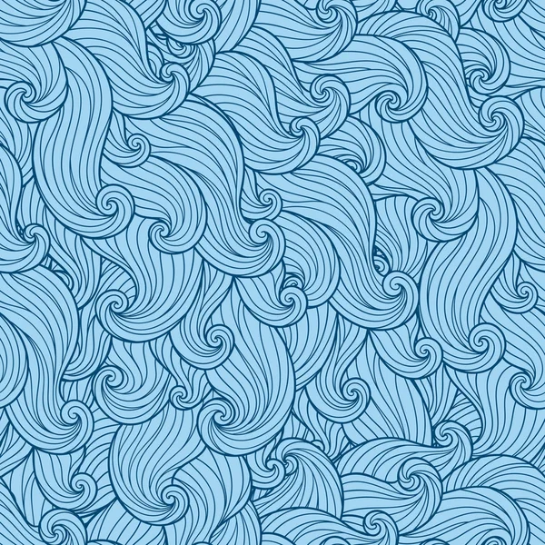 Patrón abstracto dibujado a mano, fondo de ondas . — Vector de stock
