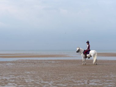 Bir sürücü Kuzey Norfolk 'ta bir plaj boyunca kestirmeden gider..