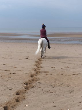 Bir sürücü Kuzey Norfolk 'ta bir plaj boyunca kestirmeden gider..