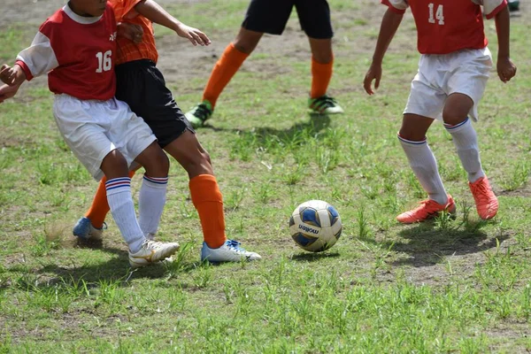 Japon ilkokul futbol takımının maç sahnesi.
