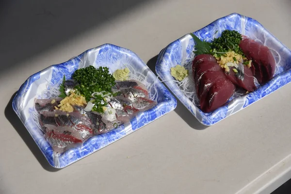Japán Tengeri Herkentyűk Shirasu Sashimi — Stock Fotó
