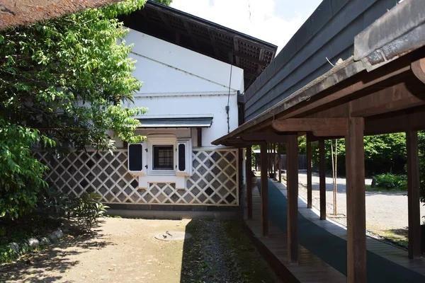 Maison Traditionnelle Traditionnelle Japonaise Toits Chaume Intérieur Maison — Photo