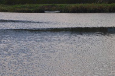 Chikugo Nehri 'nin dört mevsimi Fukuoka ili Jpan / Chikugo Nehri 143.0 kilometre boyunca Japonya' nın en büyük nehridir..