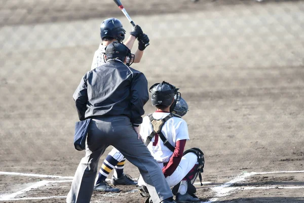 Scenery Boy Baseball Game Athletic Park — Stock Photo, Image