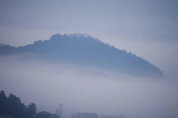 Beautiful Mountain Range Japan Fog — Stock Photo, Image