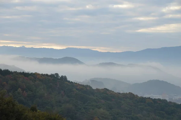 Hermosa Cordillera Japón Con Niebla —  Fotos de Stock