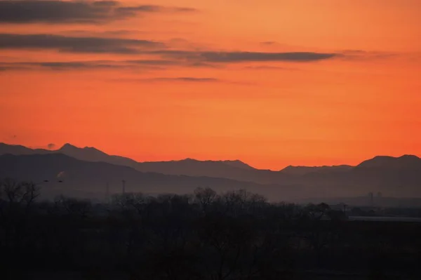 Pohled Východ Slunce Jas Říčního Povrchu — Stock fotografie