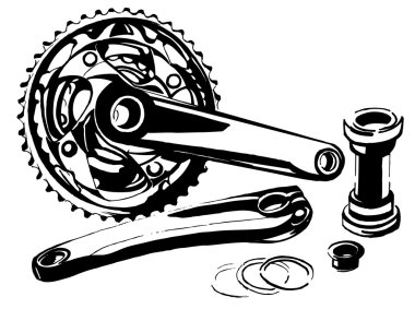 Bisiklet parçaları illüstrasyon