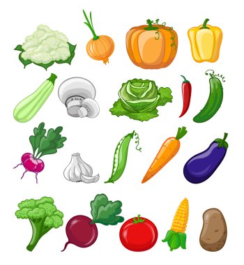 Çizgi film olgun sebze