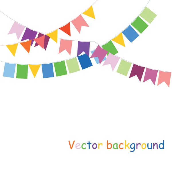 Heldere bunting vlaggen — Stockvector