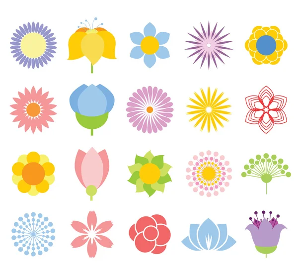 Fleurs tendres colorées — Image vectorielle