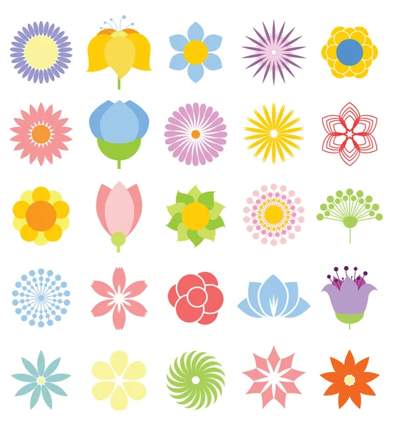 カラフルな柔らかい花 — ストックベクタ