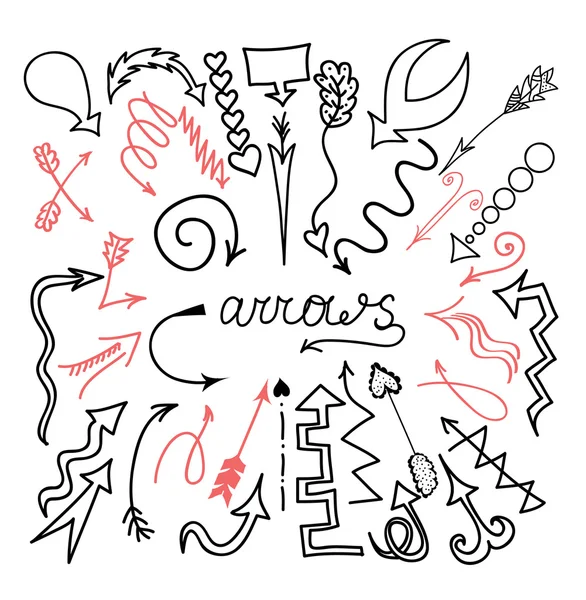 Conjunto de setas doodle —  Vetores de Stock