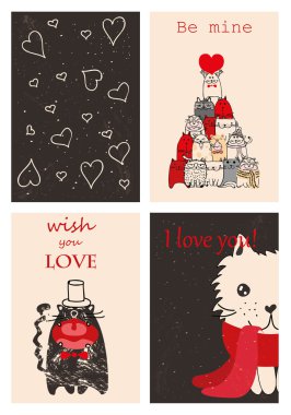 Sevgililer günü tebrik kartı