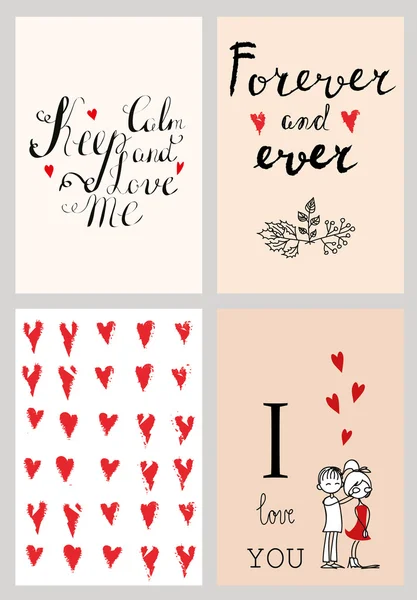 Valentines day vintage lettering — Stock Vector