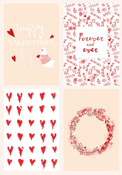 Día de San Valentín letras vintage — Vector de stock