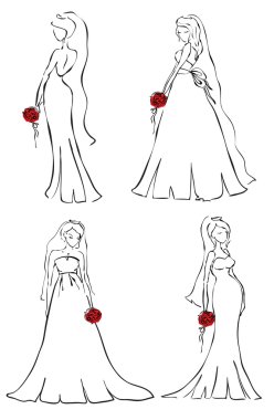 Güzellik gelinler çiçekli set