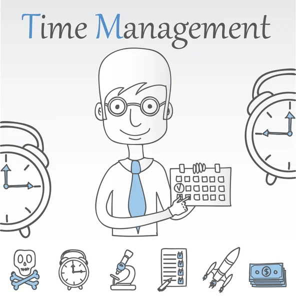 시간 관리 개념 — 스톡 벡터