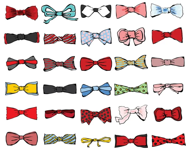 Set of hand-drawn neckties — Stock Vector