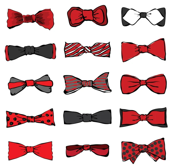 Set of hand-drawn neckties — Stock Vector