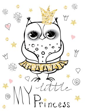 Çizgi film karakteri sevimli baykuş