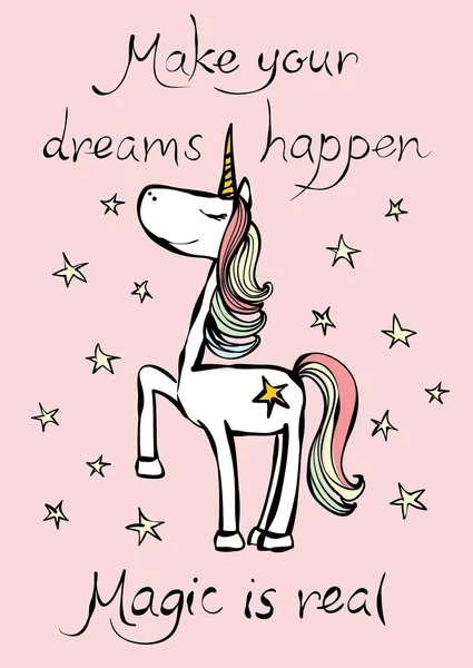 VINTAGE poster şık unicorn ile