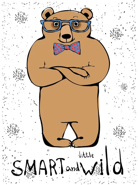 Ours intelligent hipster — Image vectorielle