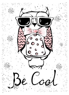 Çizgi film karakteri sevimli baykuş